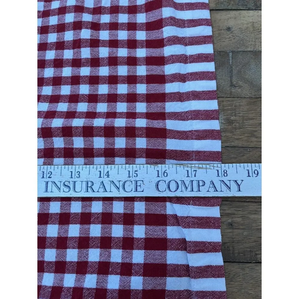 Sur La Table Red White Plaid 100% Cotton Napkins Set of 4 20 x 20